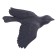 Decoration wall -mounted, gypsum panel "birds" 5 pcs, black, matte