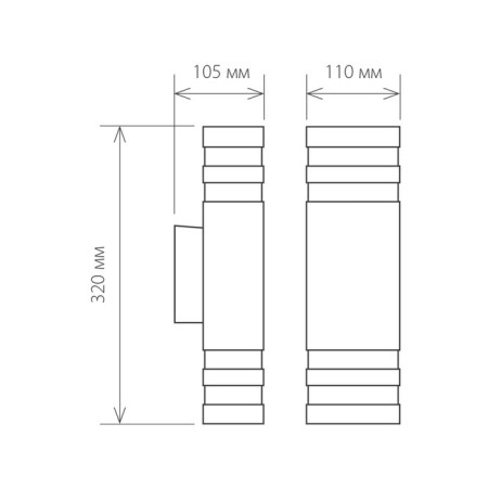 Elektrostandard Light Garden-Park, 2x60W, E27, IP54, Wall, Techno 1449 Black-2
