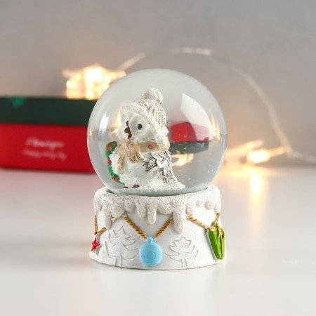 Souvenir Polystone Water Ball "Eagle in a hat, with a wreath" D = 6.5 cm 8x6.5x6.5 cm-3