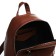 Women's backpack made of artificial leather with lightning, 1 pocket, brown color