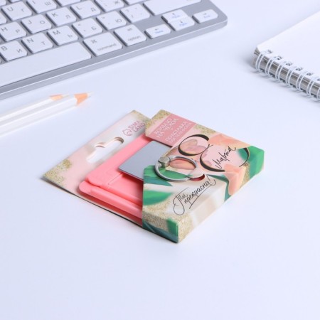 Gift set "You are beautiful!": A stand for a phone and a ring on a case-1