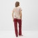 Female home set (T -shirt, trousers), beige/red color, size 48