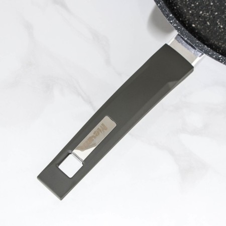 Granite pan, d = 28 cm, plastic handle, anti -stick coating, gray color-3