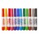 Flomasters bilateral 12 colors, Carioca "Stamperelllo", with stencils, washed off ink, in a cardboard box
