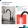 MILARDO POLI POLBLJ0M05 kitchen mixer, pouring 199 mm, black matte