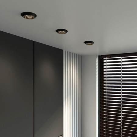 Builtrous lamp Elektrostandard, Senso, 90x90x30 mm, GU10, black color-2