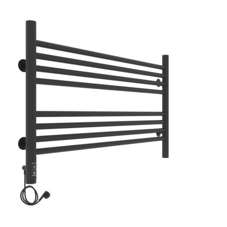 Two -heated towel rail Laris Laris Olivia ChKCh8, 800x500 mm, 8 crossbars, left, black-10