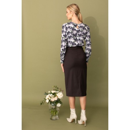 Female skirt, size 58, brown color-1