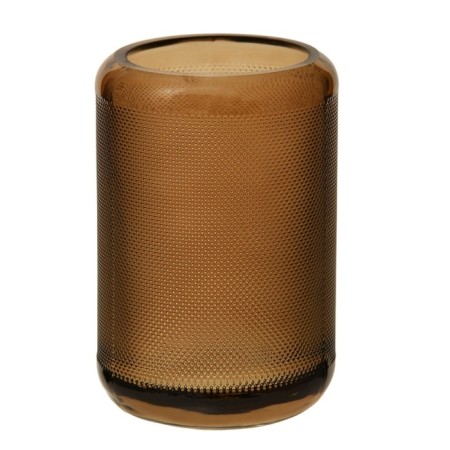 Decorative vase of glass "cylinder", 100 × 100 × 150 mm, brown color-2