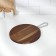 Groot board with a metal handle, round, 35.8 × 25 × 1.6 cm, tropical acacia