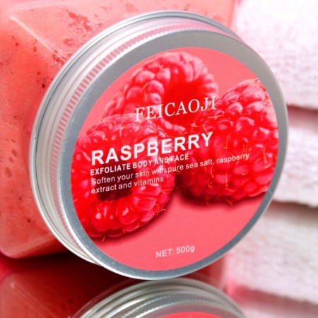 Cream-scrub for body renewing with raspberry 500 ml-3