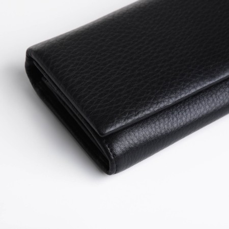 Women's wallet on a magnet, black color-2