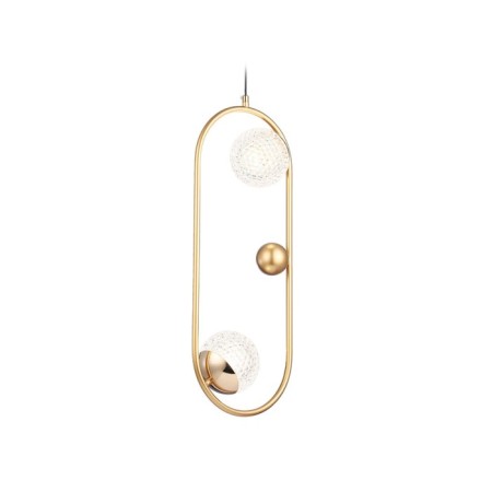 Suspended lamp with a replaceable lamp Ambrella Light, Crystal, Tr5431, 2XG9, Color Gold-3