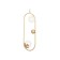 Suspended lamp with a replaceable lamp Ambrella Light, Crystal, Tr5431, 2XG9, Color Gold