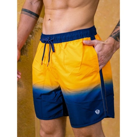 Male ISee shorts, size 50, blue, yellow color