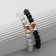 Bracelets "Demetrons" Heart with beads, black and white color, ball No. 8, D = 6.5 cm