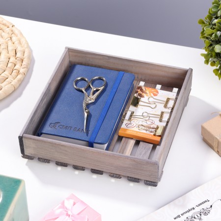 Packing box, 20x20x4 cm, without a lid, spruce