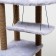 Complex for cats with a claw, corner, with a hammock, 48 x 48 x 171 cm, gray