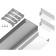 Profile aluminum overhead ambrella Illumination alum Profile, GP1700al, 2000x6x15.5 mm, silver color, matte divet