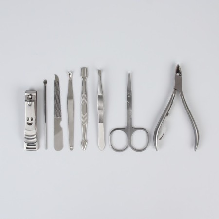 Manicure set "Metallic", 8 items, in a case, bronze color-4