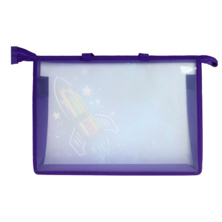 Folder with A4 handles, 335 x 235 x 55 mm, plastic, pens, calligrata "Pencil missile"-2