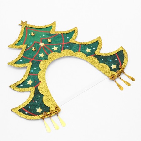 Carnival kokoshnik "Festive Christmas tree" from felt-2