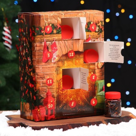 New Year. Tea Advent Calendar "New Year's heart", 215 g