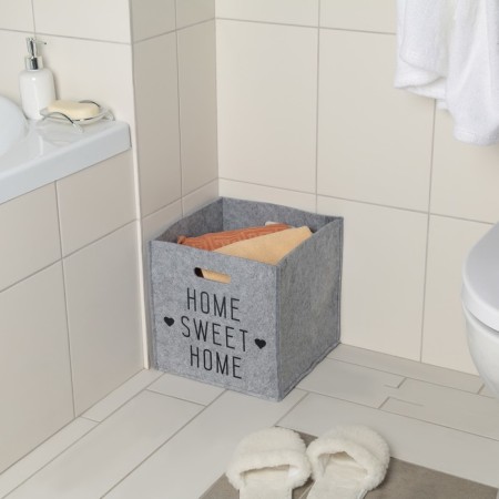 Sweet Home storage basket 30 × 30 × 30 cm, color gray color-6