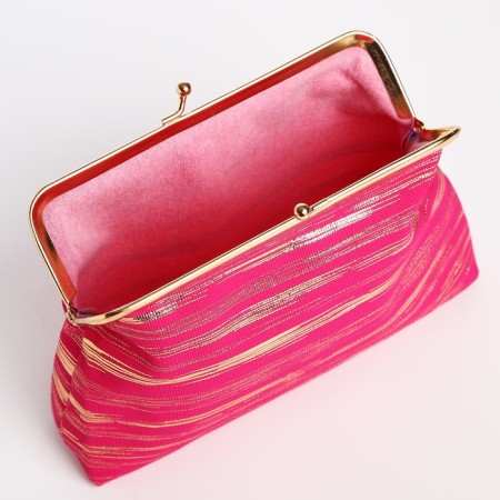 Cosmetic bag, raspberry color-2