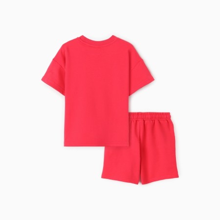 Kit for children (T-shirt, shorts), Bubble-gum color, height 116 cm-4