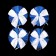 Set for cars "No. 9", blue