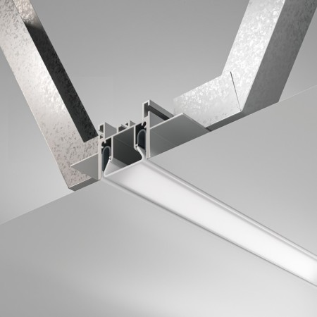 Aluminum profile for the stretch ceiling LED Strip Alm014S-2M, 200x7.22x3.42 cm, silver color-4