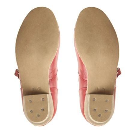 Folk women's shoes, insole length 20 cm, red color-3