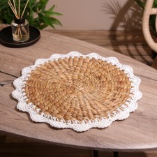 Wicker rug round 35 cm