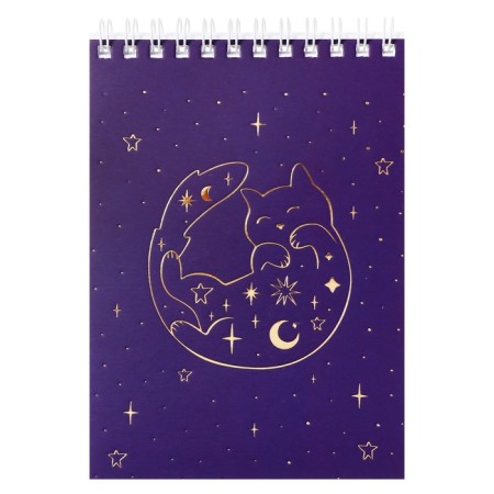 Notepad A6 60 sheets in a cage on the crest Meshu "Black Cat", matte lamination, foil embossing-5