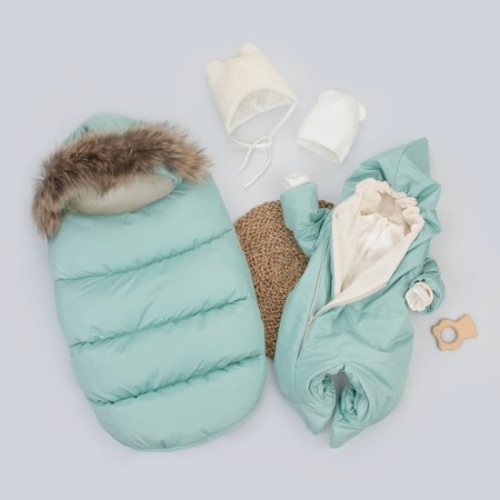 Set for discharge Winter Kinderlitto "Lapland", 5 items, height 56-62 cm, mint color