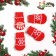 Noski non -slip "snowflakes", size m (3/4 * 7 cm), set 4 pcs, red