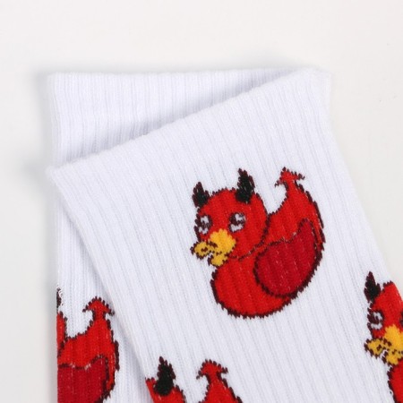Socks "duckling punk", white color, size 41-44-2