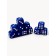 Playing bones, 1.6 x 1.6 cm, set 50 pcs, blue