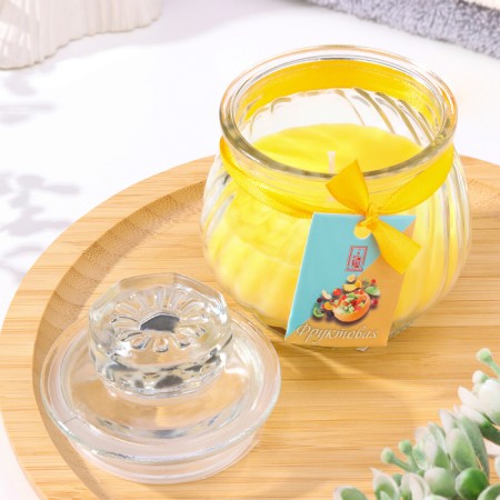Aromatic “pot” candle 9x7.5cm, fruit-1