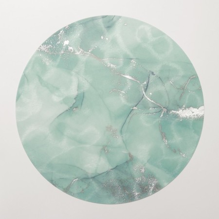 Serving napkin on the table "Stone", d = 38 cm, green color-3