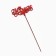 Topper wooden "Mommy" red 13x6 cm