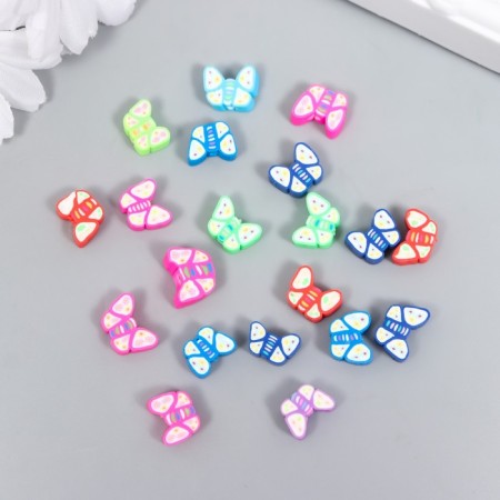 Beads for PVC "Butterflies" Color set 20 pcs 1x1x1 cm