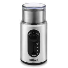 Кофемолка Kitfort КТ-748, ножевая, 200 Вт, 0.25 л, 70 г, серебристая