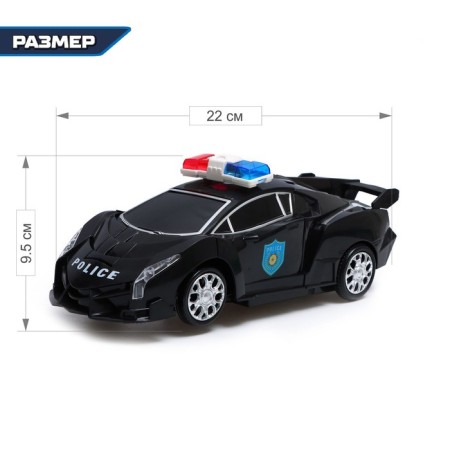 Robot radio -controlled "policeman", transforms, light and sound effects-2