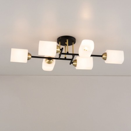 Ceiling chandelier Citilux "Henry" CL130265, 79.5x42x1.5 cm, 6x75W, E27, Black Color Black-2