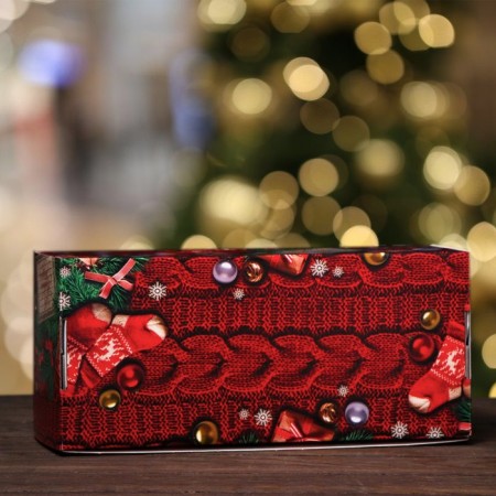 Self -charged box, with a window, "Happy New Year!", 16 x 35 x 12 cm-2