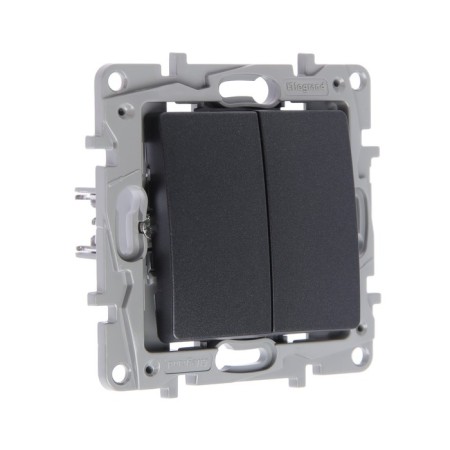 The mechanism of the switch-redeemer is 2 kl. JP Legrand "Etika Plus", author, anthracite 672612