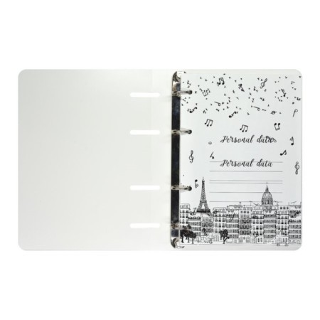 Notebook on rings of 80 sheets at the "Traveler" point, plastic cover, block 75 g/m2-1