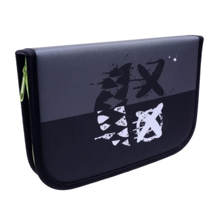 Penal 3 sections, tab inside, 140 x 210 x 40 mm, fabric, calligrata top Block "Mask"-2